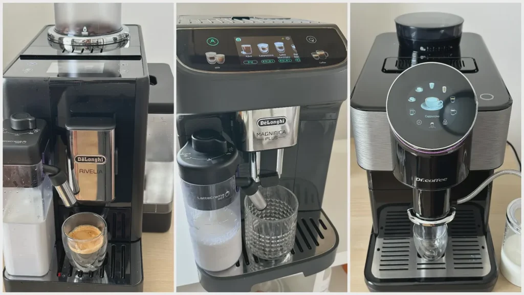 Automatické kávovary 2026: De’Longhi Magnifica Plus vítězí, Dr. Coffee H2 zklamal u mléka